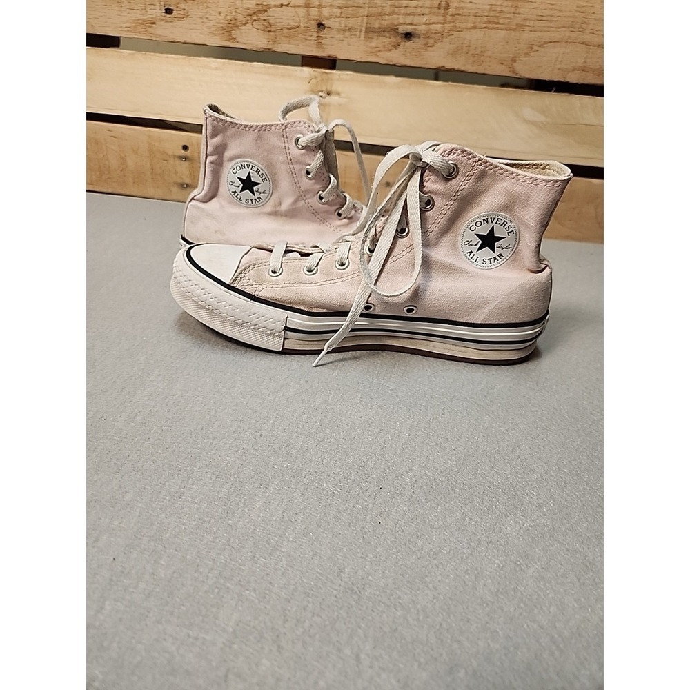 Kids Size 7 Decade Light Pink Converse All Star Lift Platform Sneakers